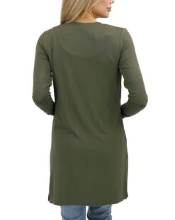 Olive Casual Day Modal Cardigan -Active Aura Shop CasualDayModalCardigan Olive 2