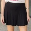 Casual Ribbed Skort In Black -Active Aura Shop CasualRibbedSkort Black 4