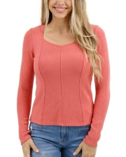 Chic Spring Lantana Bloom Ribbed Sweater -Active Aura Shop ChicSpringRibbedSweater LantanaBloom 1