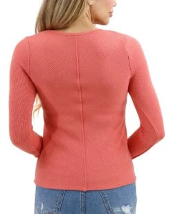 Chic Spring Lantana Bloom Ribbed Sweater -Active Aura Shop ChicSpringRibbedSweater LantanaBloom 3