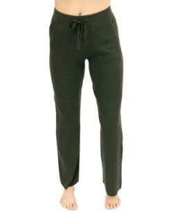 Classic & Cozy Winter Moss Ribbed Sweater Pants -Active Aura Shop ClassicCozyRibbedSweatPants WinterMoss 1