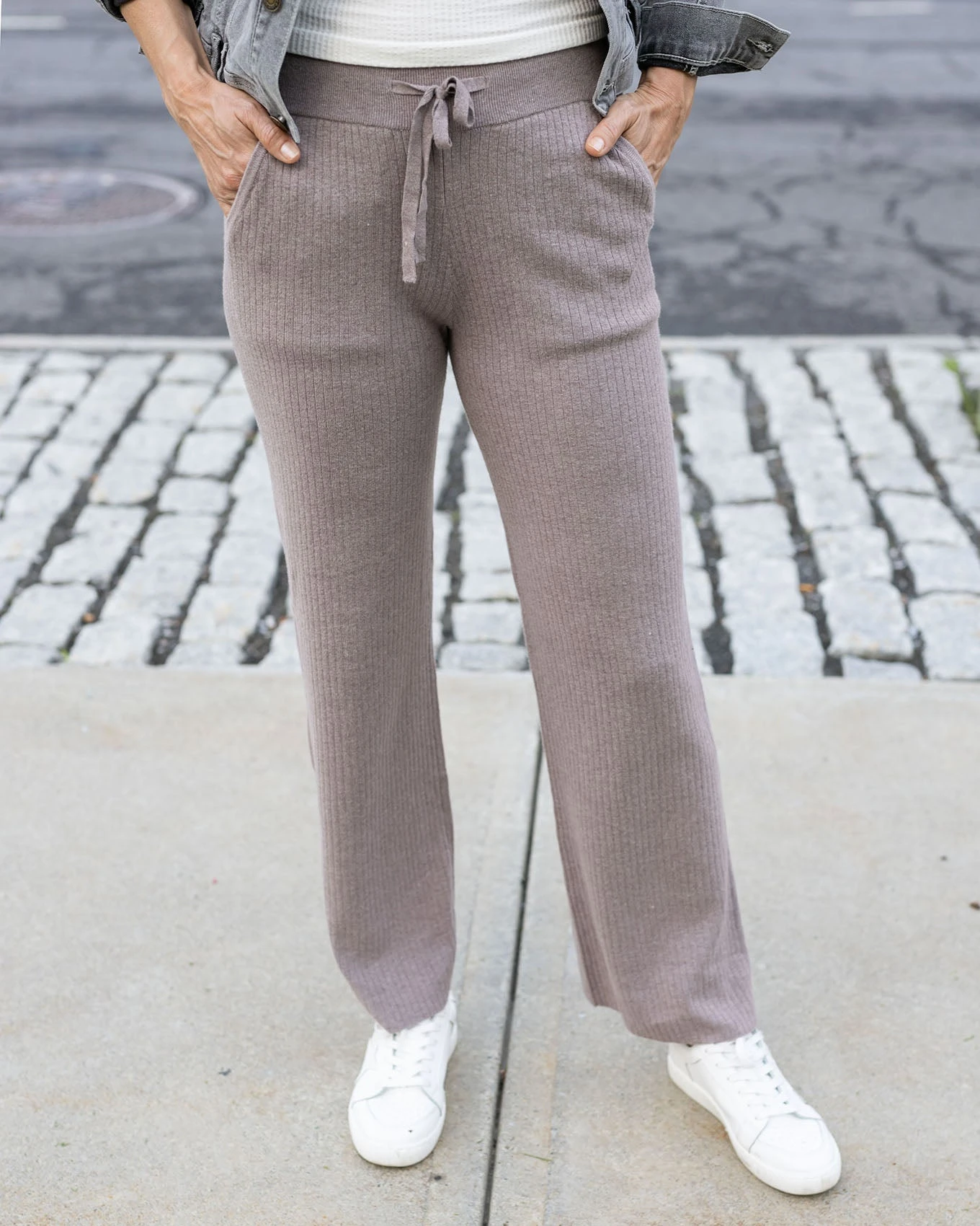 Classic & Cozy Almondine Ribbed Sweater Pants 3 Classic & Cozy Almondine Ribbed Sweater Pants