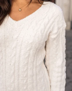 Cloud Cabled Cream Sweater Dress -Active Aura Shop CloudCabledSweaterDress 9