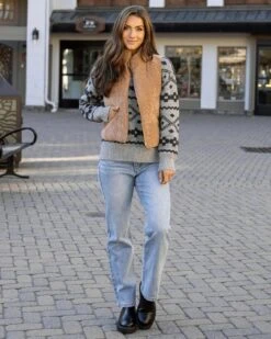 Cloud Mixed Grey Intarsia Knit Sweater -Active Aura Shop CloudIntarsiaKnitSweater 1