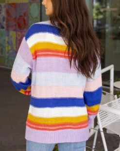 Multi Color Block Cardigan -Active Aura Shop ColorblockChunkyCardigan Multi 1