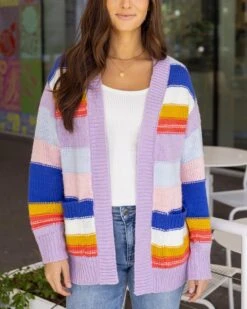 Multi Color Block Cardigan