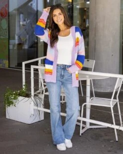Multi Color Block Cardigan -Active Aura Shop ColorblockChunkyCardigan Multi 7