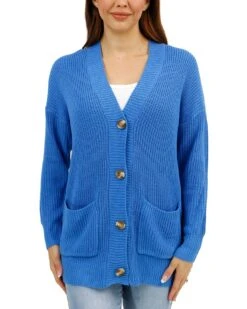 Oversized Comfy Knit Blue Cardigan -Active Aura Shop ComfyKnitCardigan Blue 2 7db2b2bc 5982 49b8 8161 a37f19a03f7e