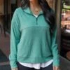 Cool Day Glade Green Quarter Zip Pullover 2 Cool Day Glade Green Quarter Zip Pullover -Active Aura Shop CoolDayQuarterZipPullover GladeGreen 10