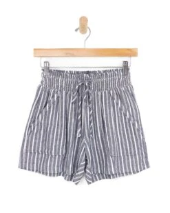 Cotton Classic Blue Striped Shorts -Active Aura Shop CottonStripedShorts ClassicBlue