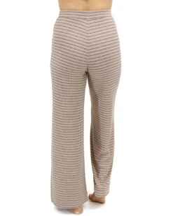 Coziest Tan And Black Stripe Wide Leg Lounge Pants -Active Aura Shop CoziestWideLegPants TanBlack 3