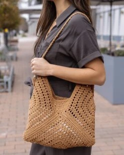 Crochet Bag In Tan