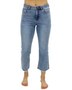 Crop Flare Denim In Medium Standard Wash -Active Aura Shop CropFlareJeggings MediumStandardWash 1