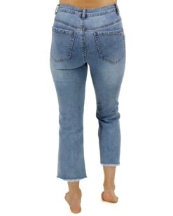 Crop Flare Denim In Medium Standard Wash -Active Aura Shop CropFlareJeggings MediumStandardWash 2