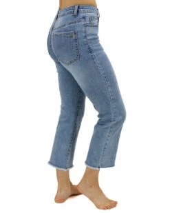 Crop Flare Denim In Medium Standard Wash -Active Aura Shop CropFlareJeggings MediumStandardWash 3
