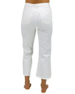 Cropped White Wide Leg Denim - FINAL SALE -Active Aura Shop CroppedWideLegDenim White 2