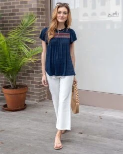 Cropped White Wide Leg Denim - FINAL SALE -Active Aura Shop CroppedWideLegDenim White 8