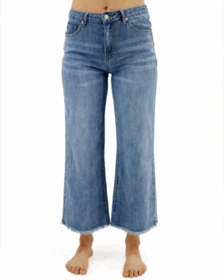 Mel's Fave Cropped Wide Leg Jeans In Mid-Wash 14 Mel's Fave Cropped Wide Leg Jeans In Mid-Wash -Active Aura Shop CroppedWideLegJeans NonDistressed MidWash 3
