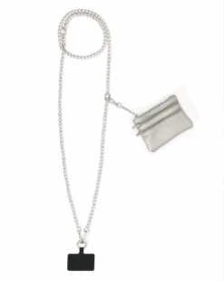 Silver Crossbody Cell Phone Chain W/ Wallet 16 Silver Crossbody Cell Phone Chain W/ Wallet -Active Aura Shop CrossBodyCellPhoneChainWithWallet 20