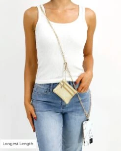 Gold Crossbody Cell Phone Chain W/ Wallet -Active Aura Shop CrossBodyCellPhoneChainWithWallet 3 1