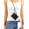 Chrome Black Crossbody Cell Phone Chain W/ Wallet -Active Aura Shop CrossBodyCellPhoneChainWithWallet 50 1