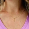 Cross Necklace In Gold 1 Cross Necklace In Gold -Active Aura Shop CrossNecklace Gold