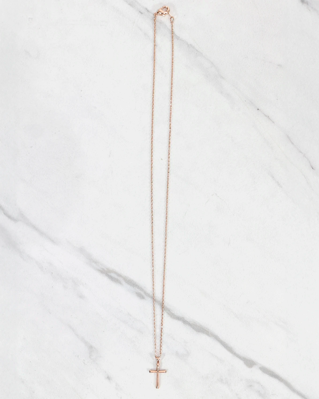 Cross Necklace In Rose Gold 5 Cross Necklace In Rose Gold - Image 3
