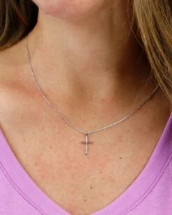 Cross Necklace In Silver