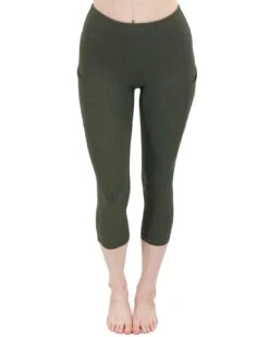 Daily Capri Olive Pocket Leggings - FINAL SALE 17 Daily Capri Olive Pocket Leggings - FINAL SALE -Active Aura Shop DailyCapriPocketLeggings Olive 1