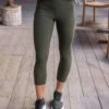 Daily Capri Olive Pocket Leggings - FINAL SALE -Active Aura Shop DailyCapriPocketLeggings Olive 7