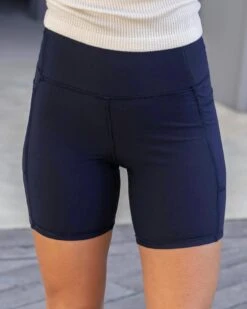 Navy 7" Daily Pocket Biker Shorts