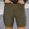 Olive 7" Daily Pocket Biker Shorts -Active Aura Shop DailyPocketBikerShorts Olive 5
