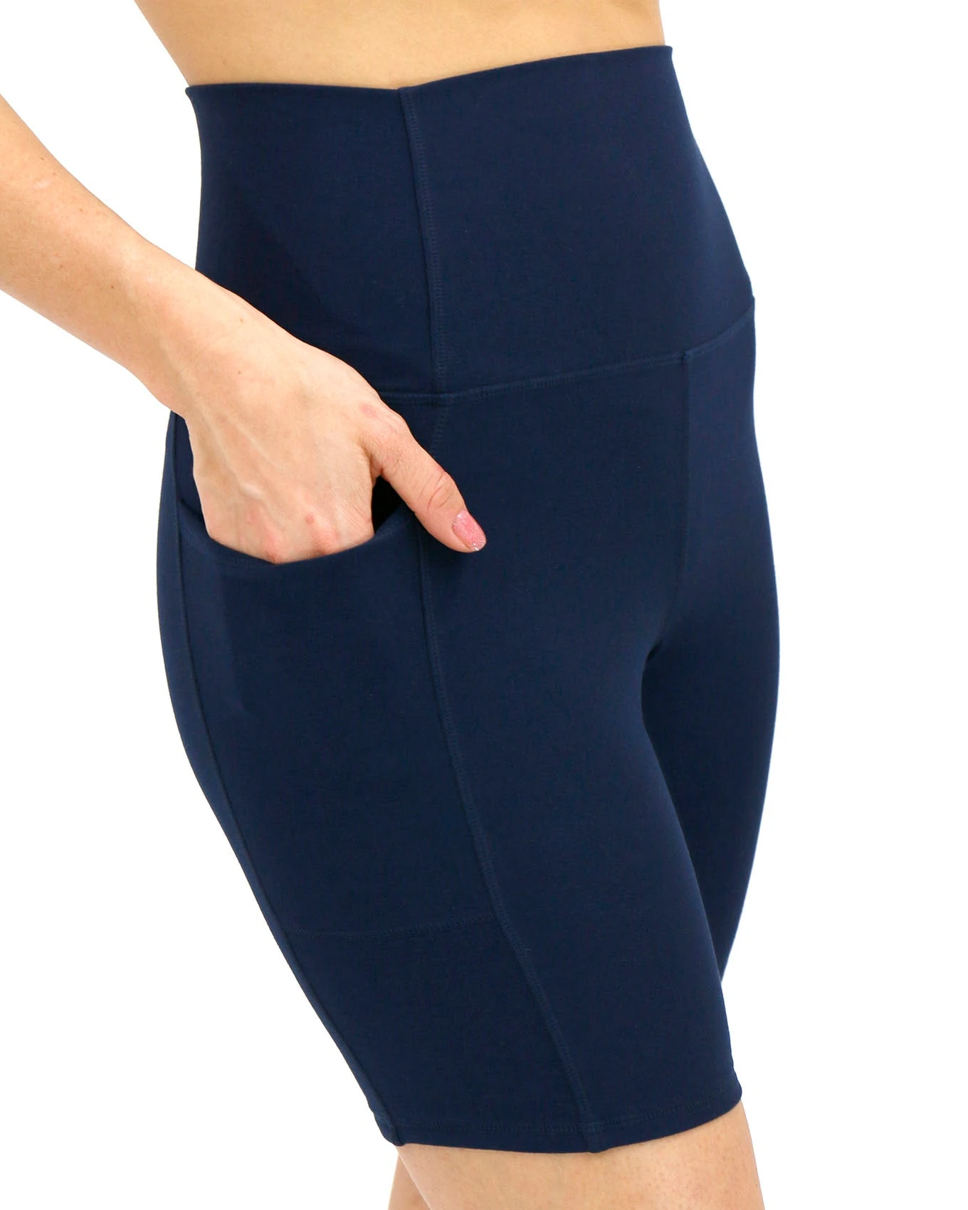 Navy 7" Daily Pocket Biker Shorts 10 Navy 7" Daily Pocket Biker Shorts - Image 8