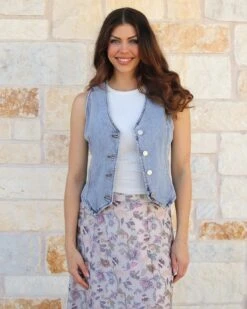 Mid-Wash Denim Vest 13 Mid-Wash Denim Vest -Active Aura Shop DenimVest 10