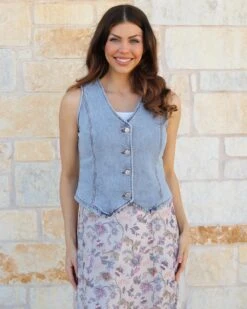 Mid-Wash Denim Vest 15 Mid-Wash Denim Vest -Active Aura Shop DenimVest 12