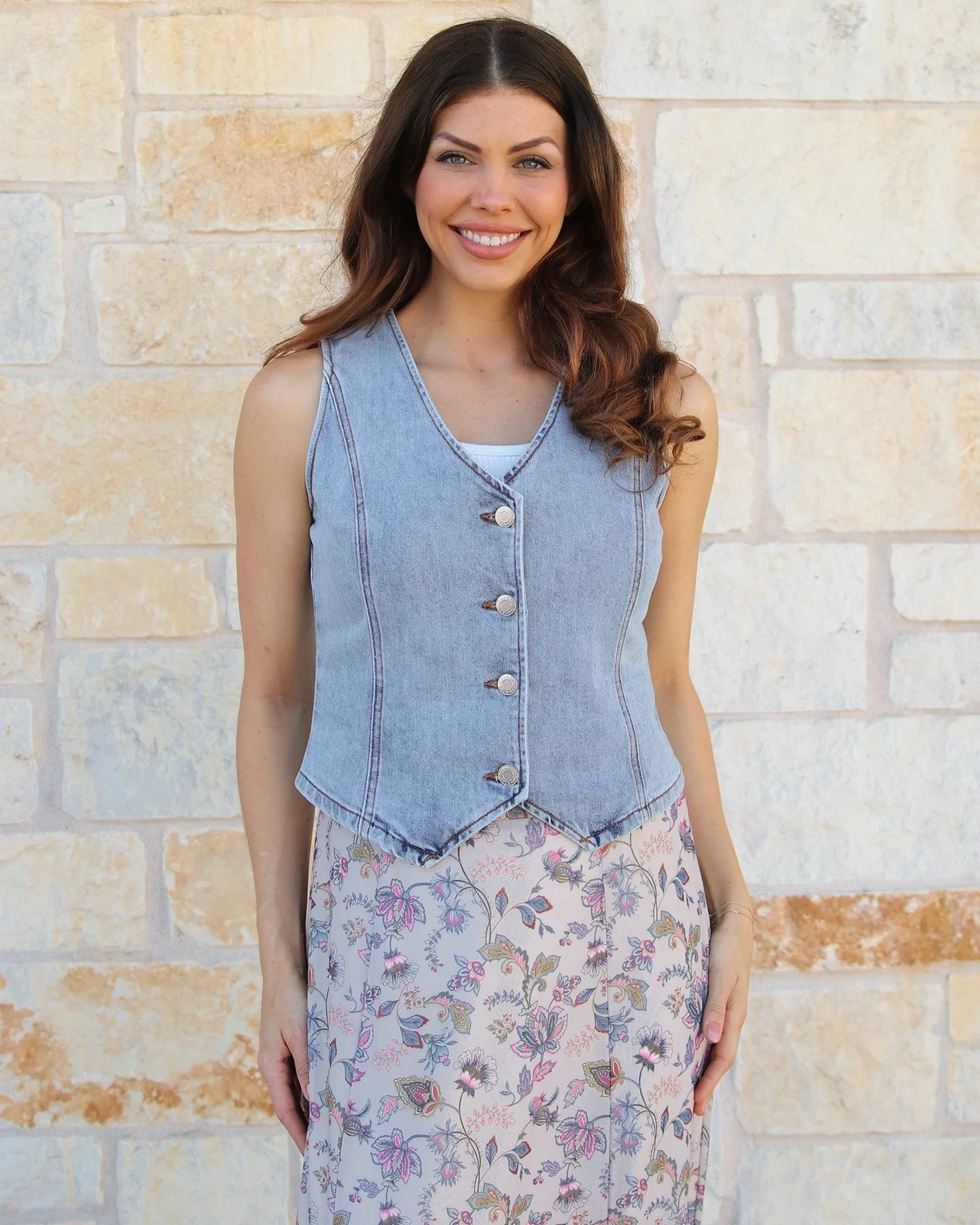 Mid-Wash Denim Vest 7 Mid-Wash Denim Vest - Image 5