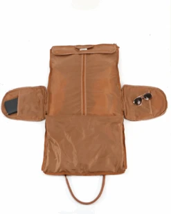 Cognac Duffle Garment Bag -Active Aura Shop DuffleGarmentBag Camel 18copy