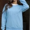 Signature Soft Embroidered Sweatshirt - FINAL SALE -Active Aura Shop EmbroideredSweatshirt CarolinaBlue 7
