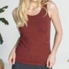 Essential Ribbed Rust Fitted Tank Top -Active Aura Shop EssentailRibbed FittedTank Rust 1 dc58b4df 8426 4994 90ff c20fa5d78a4a
