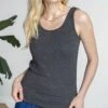 Essential Ribbed Charcoal Fitted Tank Top -Active Aura Shop EssentialRibbed FittedTank Charcoal 3 366dc24d be82 4c8f 89e4 233e21f54852