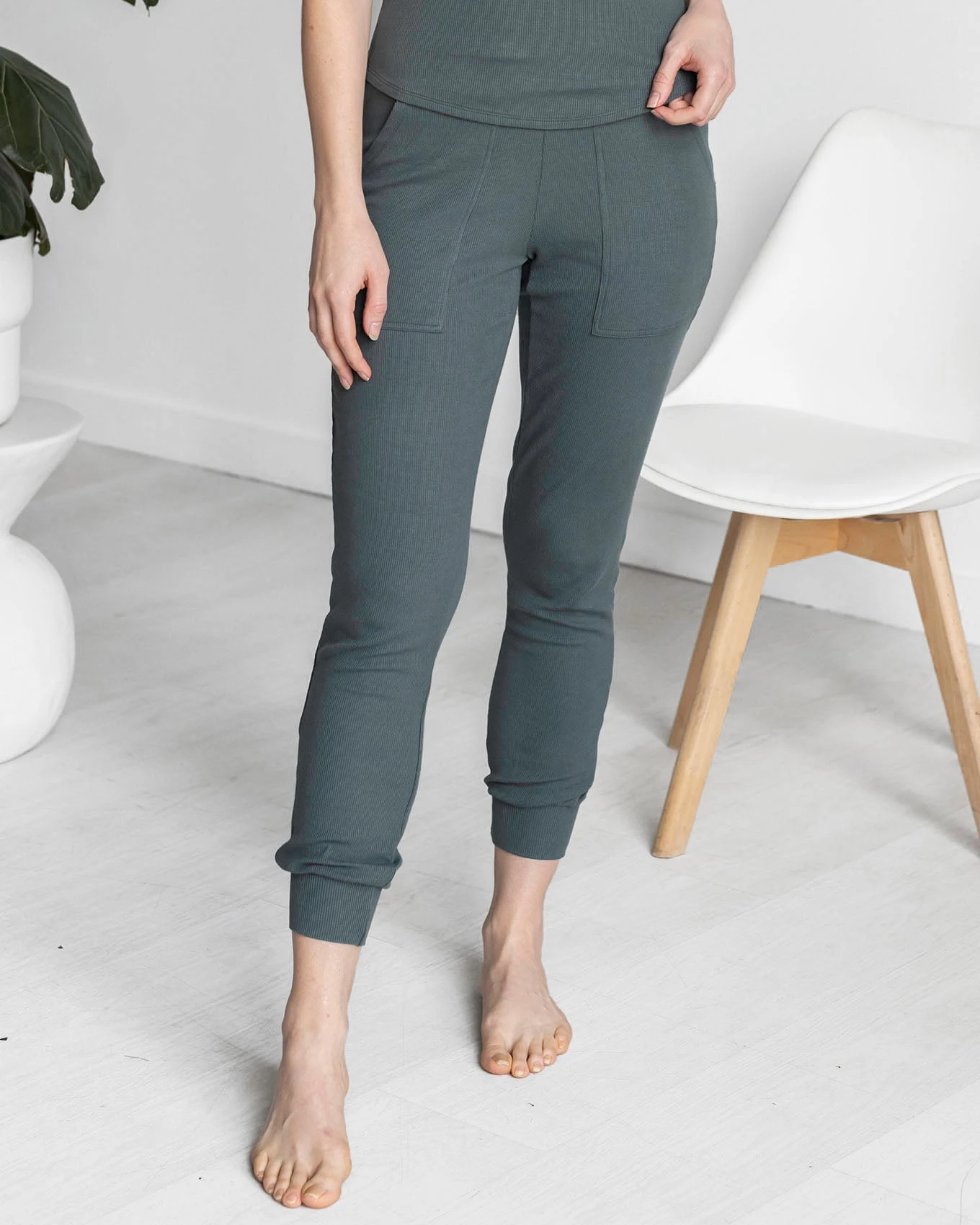 Essential Ribbed Forest Jogger Pants 3 Essential Ribbed Forest Jogger Pants