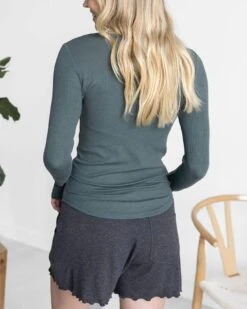 Essential Ribbed Forest Long Sleeve Tee -Active Aura Shop EssentialRibbed LongSleeveTee Forest 4 47febdaf 19e2 40f1 93de 1fe7dbf5db9c