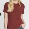 Essential Ribbed Rust Short Sleeve Fitted Tee -Active Aura Shop EssentialRibbed ShortSleeveFittedTee Rust 9 1 302b4b79 f52c 4462 8693 ea91529c1c16