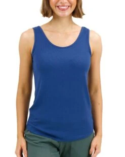 Essential Ribbed Classic Blue Fitted Tank Top -Active Aura Shop EssentialRibbedFitteTankTop Stock ClassicBlue 1 feef7b83 0e23 4723 adbb 120f8c677356