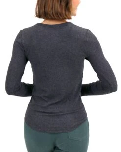 Essential Ribbed Charcoal Long Sleeve Tee -Active Aura Shop EssentialRibbedLongSleeveTee Charcoal 2 9130127c f9b1 4a4d b184 b1b2d5692db2