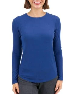 Essential Ribbed Classic Blue Long Sleeve Tee -Active Aura Shop EssentialRibbedLongSleeveTee ClassicBlue 1 aa245dd8 7e94 4c17 982d 4284eebbde87