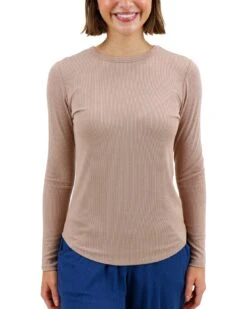 Essential Ribbed Nude Long Sleeve Tee -Active Aura Shop EssentialRibbedLongSleeveTee Nude 1 5106d200 c5ec 4fef b702 f1c21f253cfa