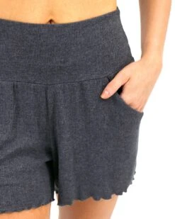 Essential Ribbed Charcoal Lounge Sleep Shorts 18 Essential Ribbed Charcoal Lounge Sleep Shorts -Active Aura Shop EssentialRibbedLoungeSleepShorts Charcoal 2 1