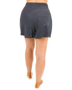 Essential Ribbed Charcoal Lounge Sleep Shorts 19 Essential Ribbed Charcoal Lounge Sleep Shorts -Active Aura Shop EssentialRibbedLoungeSleepShorts Charcoal 3 1