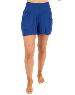 Essential Ribbed Classic Blue Lounge Sleep Shorts 16 Essential Ribbed Classic Blue Lounge Sleep Shorts -Active Aura Shop EssentialRibbedLoungeSleepShorts ClassicBlue 1 1